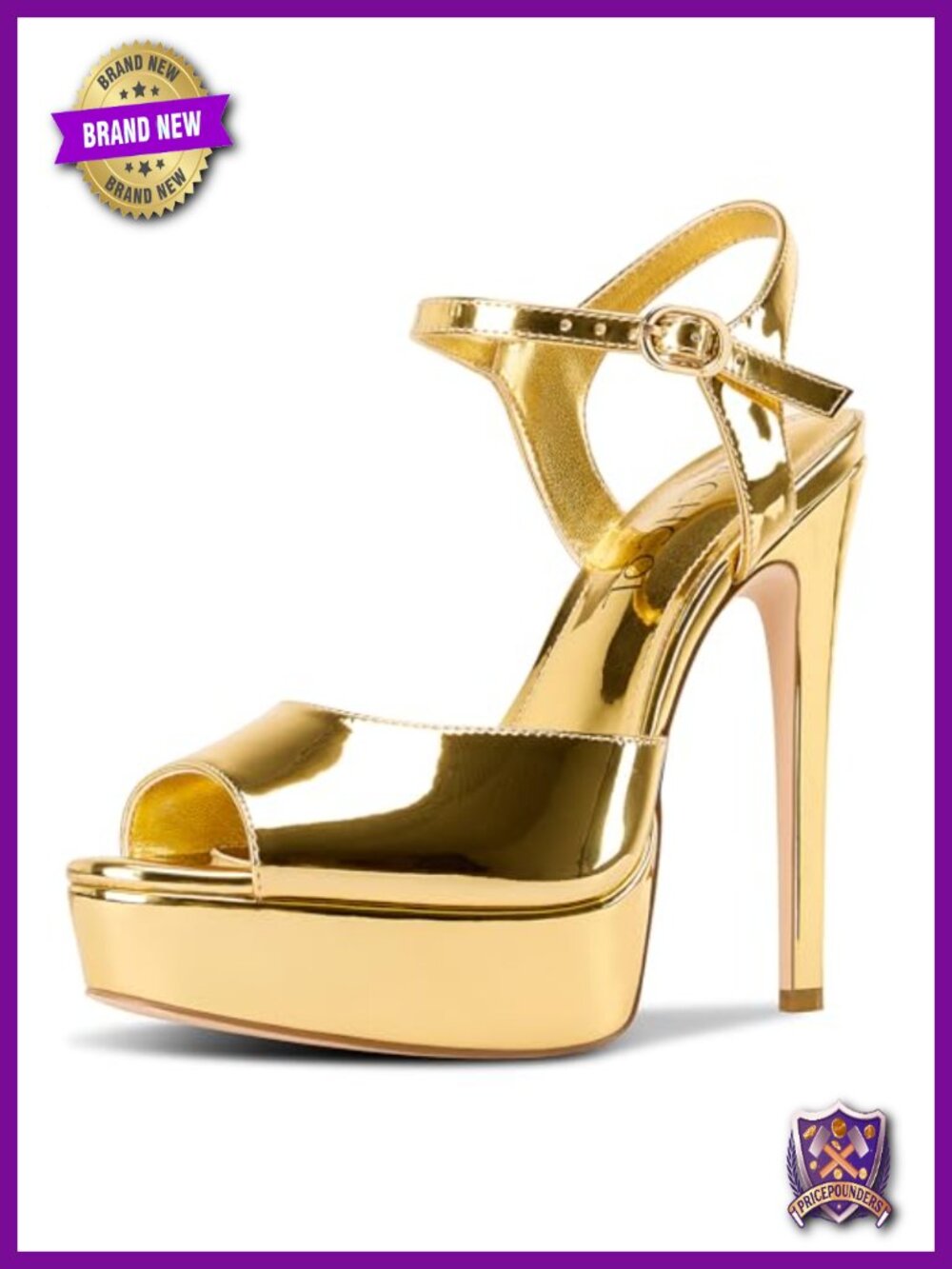 Peep Toe Platform Heels Ankle Strap Stiletto High Heel Sandals Prom Dress Shoes